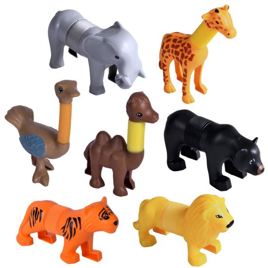 1/7 Teile/satz Stress Relief Figur Kleinkinder Sensorischen Teleskop Rohr Spielzeug Tier Formen Dehnbar Zappeln Spielzeug Pädagogisches Geschenk