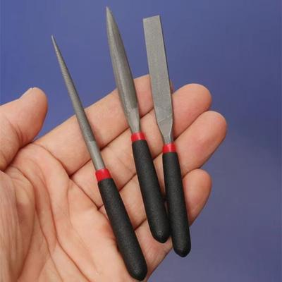 Stone Glass Carving Craft Small Steel Files Set Woodworking Hand Tool Round File Half Round File