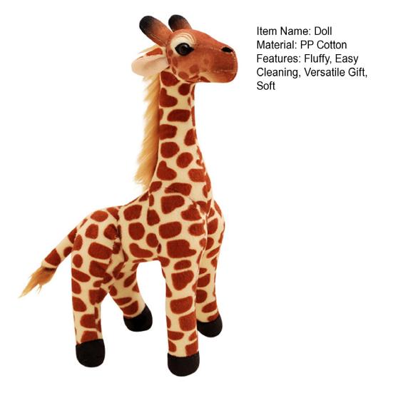 Giraffe Plüsch Stofftier Spielzeug für Kinder Weiches, kinderfreundliches Plüschtier Flauschiges Geschenk für Weihnachten Fotografie Requisite