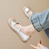 One Strap Mary Jane Shoes Shallow Mouth Small Fragrance Style Fisherman Shoes Women French Inner Higher Single Shoes