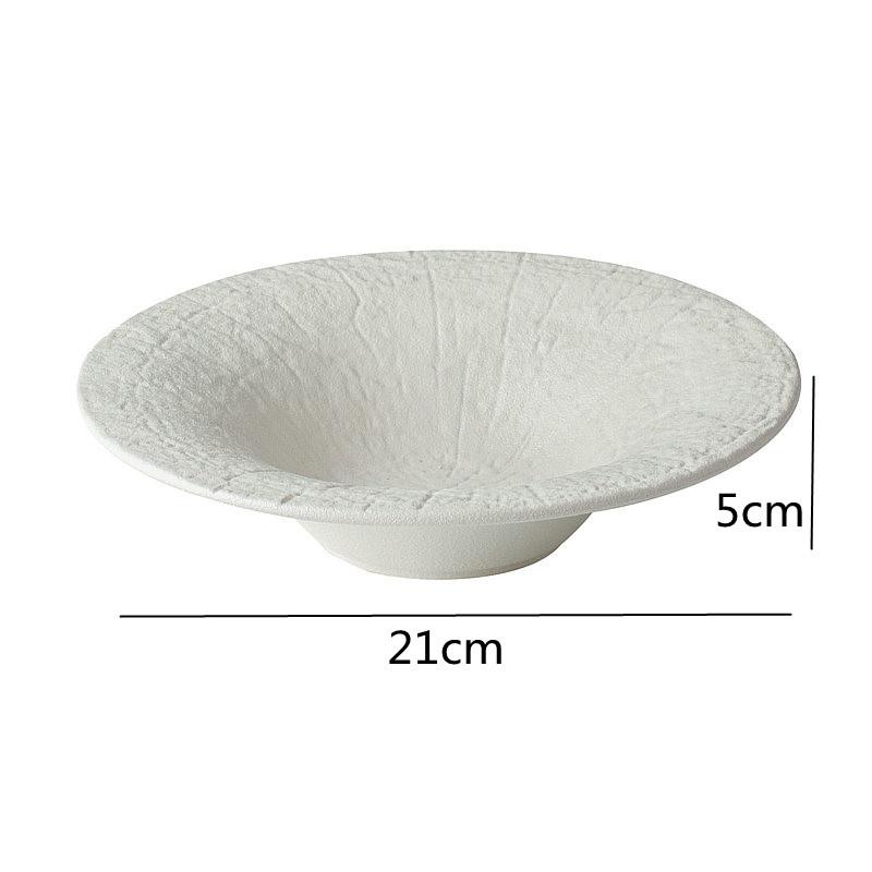 Ceramic Straw Hat Dinner Plate Fruit Plate Salad Bowl Soup Bowls Dessert Bowl Noodle Bowls Pasta Dish Western Food Plates Tray