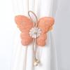 1 Pair of Magnetic Butterfly Flower Drapery Holders with Adjustable Length for Home Decors Curtain Tiebacks Straps Tie