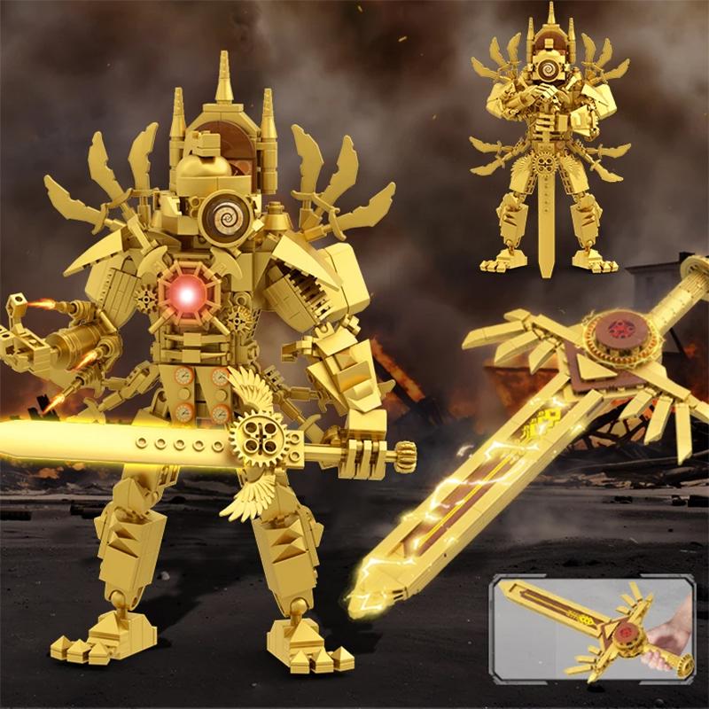 New Skibidi Toileted Titan Clock King 2.0 Building Blocks TVman Speakerman Model Toys for Kid Boys Ideas Gifts Xmas Halloween