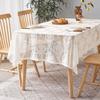 Light Luxury Pastoral White Lace Tablecloth Embroidered Cloth Round Table Square Table Rectangular Tablecloth Table Cloth