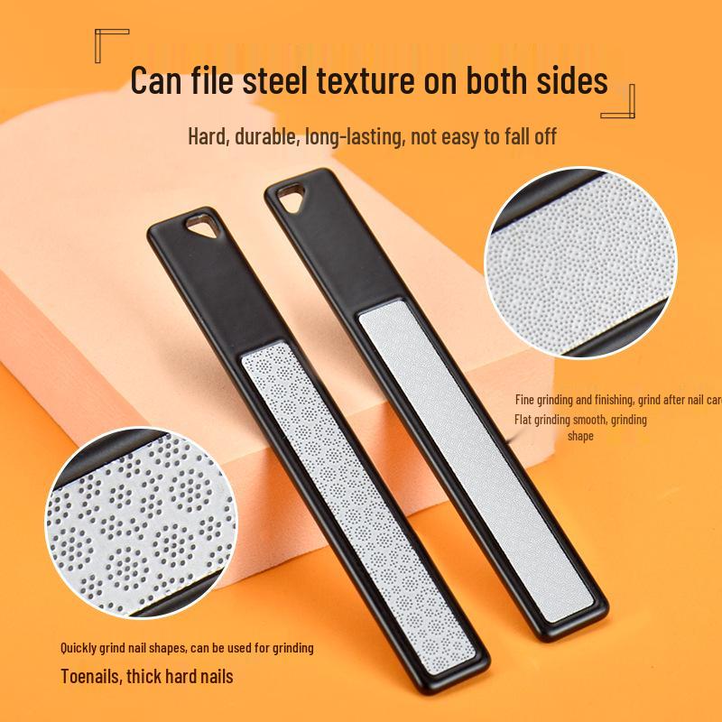 Stainless Steel Double-Sided Nail File - Coarse & Fine Buffing and Shaping Tool