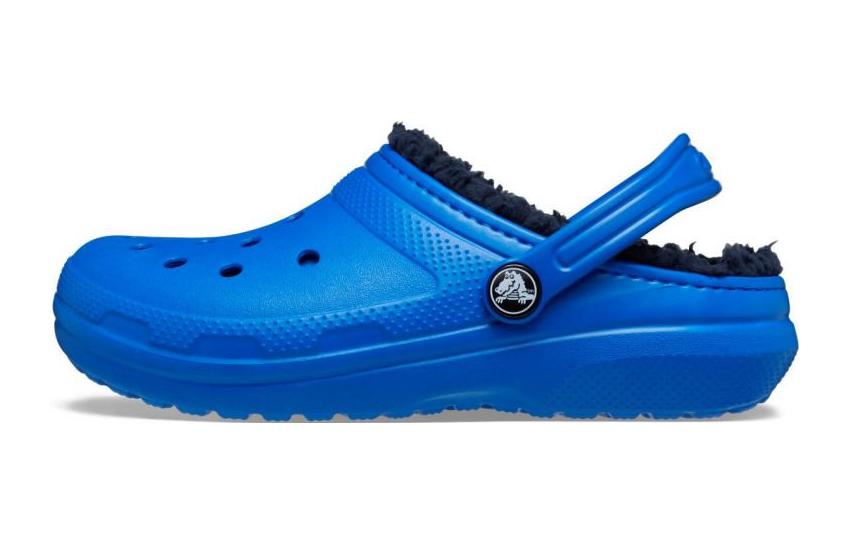 Kids  Crocs Classic Lined Kids Clogs Thunder Blue 207010-4KZ 28