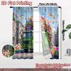 Set Of 2 Flat Printing Curtains Without Rod Partytruck Pattern Popular Versatile Polyester Room Decor Curtain