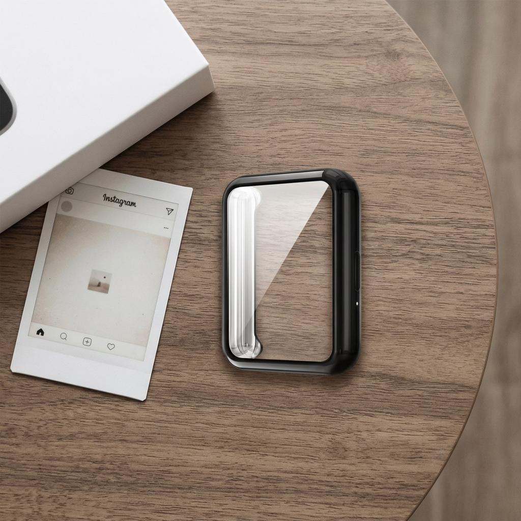 Θήκη Προστασίας για HUAWEI Band 11 Αξεσουάρ Πλήρης Κάλυψη Σκληρό Πλαίσιο Bumper από TPU Κάλυμμα Καλύμματος από Σκληρυμένο Γυαλί για θήκη huawei smart band11