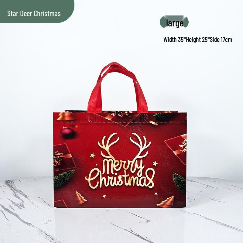 Christmas Santa Claus Non-Woven Gift Bag - Festive Cross-Border Handbag