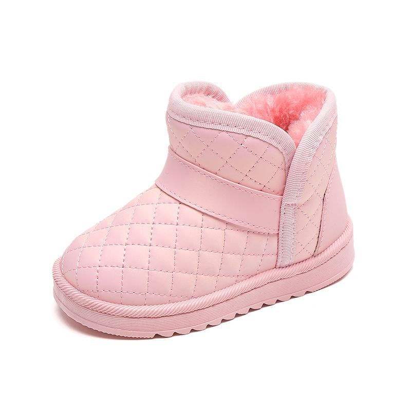 Children's snow boots 2025 winter new versatile warm girls cotton boots winter shoes sweet thickened warm short boots tide