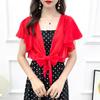 Women's Chiffon Summer Shawl Jacket - Super Light Short Sleeve Cardigan