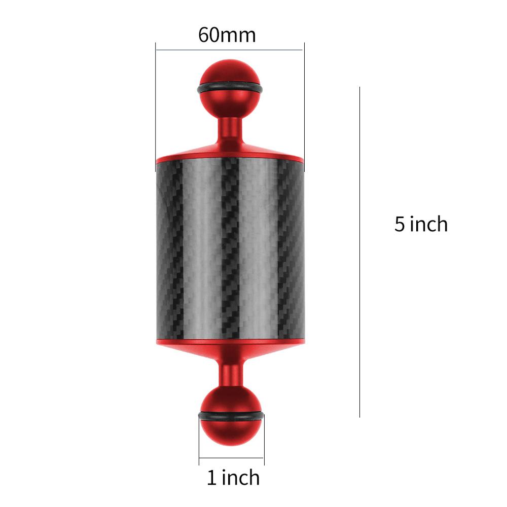 BGNing Float Buoyancy Aquatic Arm Dual Ball Floating Carbon Fiber Arm Diving Camera Underwater Diving Tray for Gopro/Smartphones