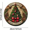 Vintage Christmas Tree Metal Wall Decor Iron Tin Sign Farmhouse Holiday Plaque