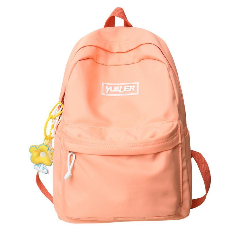 Summer New Korean Street Style Trendy Fresh Student Outdoor Couple Solid Color Backpack