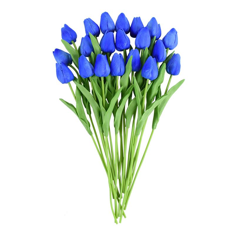 10 Heads Luxury Artificial Tulips Flowers White Real Touch Bouquet Foam Fake Flower Wedding Home Living Room Christmas Decoratio