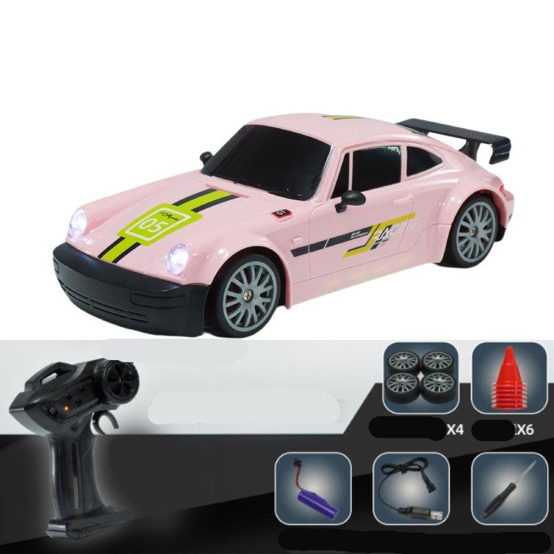 

Мини Радиоуправляемая Машина Четыре Колеса Высокоскоростной Привод Дрифт Модель Машин Функция Подсветки Игрушка розовый
