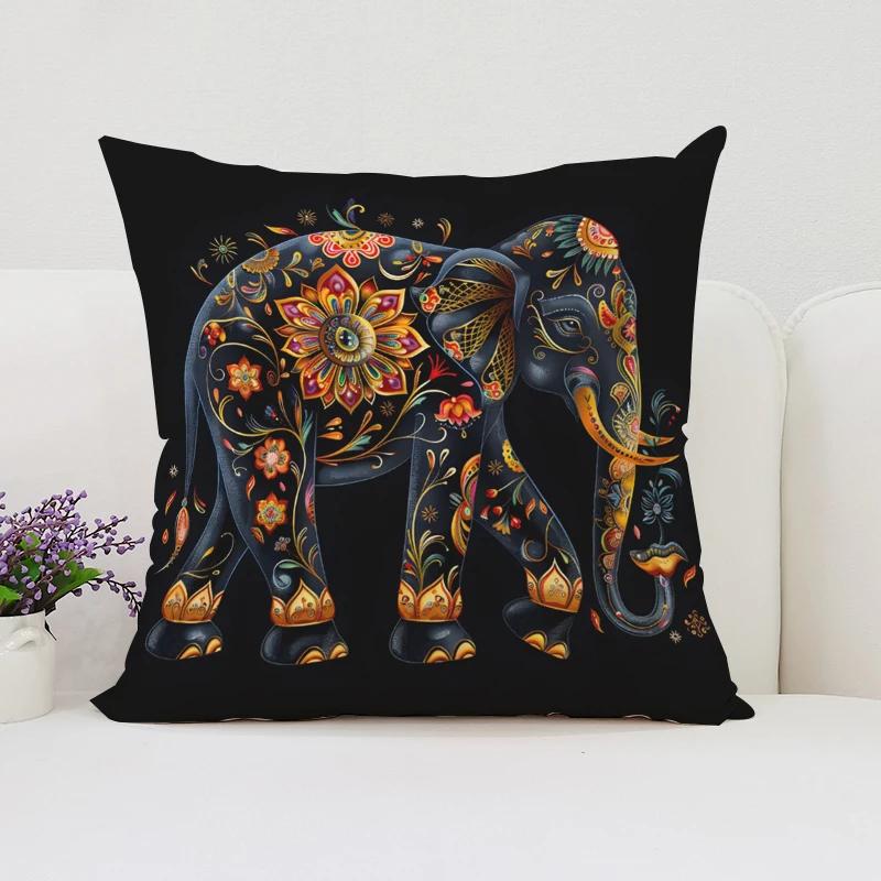 Słoń Styl Skandynawski Dekoracja Domu Poszewki na Poduszki 45x45 Poszewki na Poduszki 40x40 Dekoracyjne Poszewki na Poduszki Poszewki na Poduszki do Łóżka