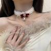 Bohemian Snowflake Pearl Necklace Bowknot Pendant Clavicle Chain Christmas Bows Collarbone Chain for Women Girls