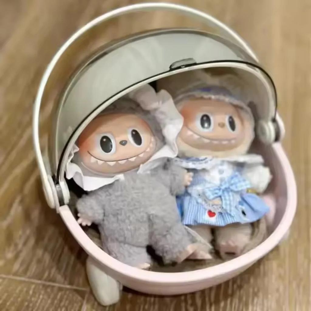 Doll Stroller Storage Box Doll Decor for Labubu Space Module Doll Sleep Cradle Cart Dolls Bed Furniture Accessorie Birthday Gift
