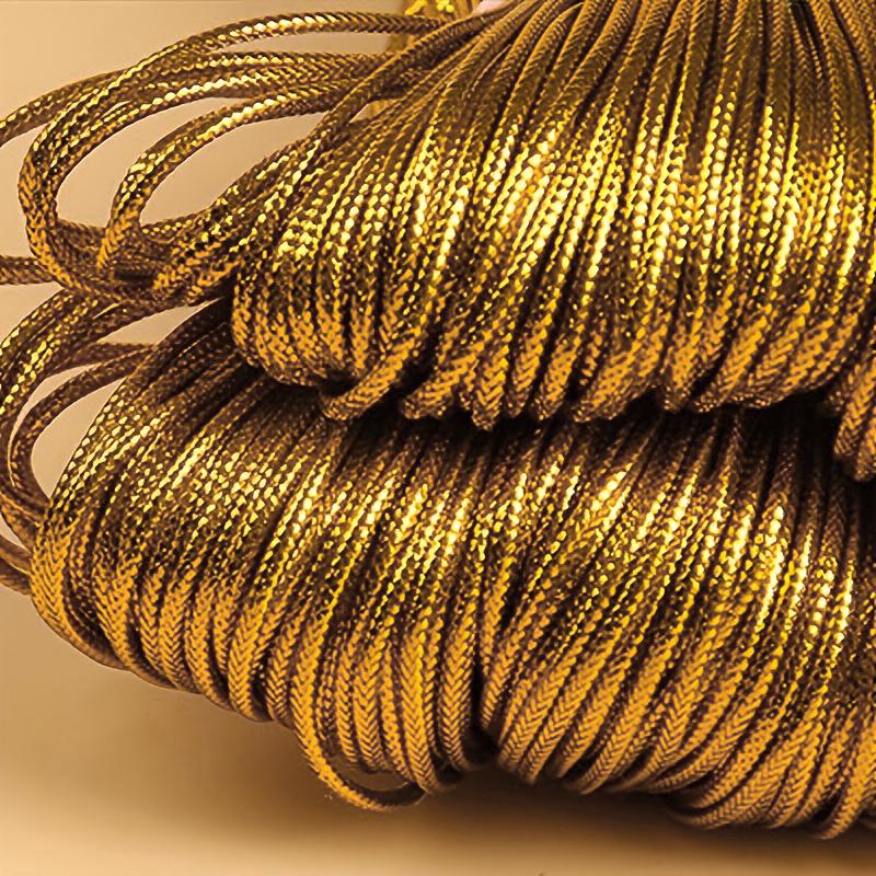 1 Bündel Nicht-Elastische Halsketten Fest Gewebt Dekorativ Enge Linien Festivaldekoration Verschleißfestigkeit Handgefertigt 3MMx100M