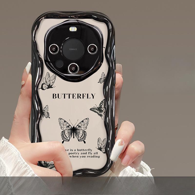 

Подходит для Mate60/50pro Чехол для мобильного телефона Nova12/7 Full Screen Butterfly Chain P30 Silicone All-inclusive Honor 100 Honor X10