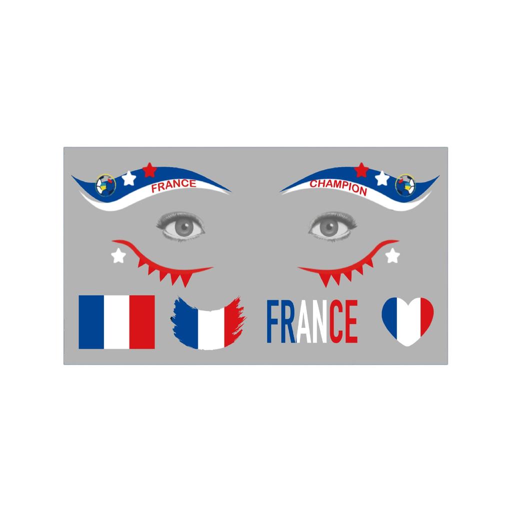 Multi Flag Color Stickers Sports Fans Party Party Temporary Stickers For Face