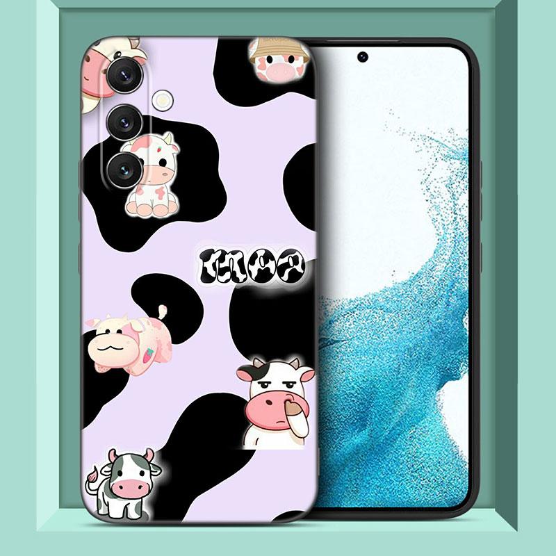 Colorful Milk Cow Print Case For Samsung A13 A22 A24 A32 A23 A25 A34 A35 A52S A53 A54 A55 A73 5G A12 A14 A15 A31 A33 A50 A51 A72