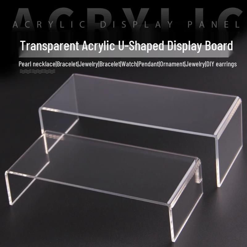 U-Shaped Acrylic Shoe Display Stand - Transparent Plexiglass Divider Shelf