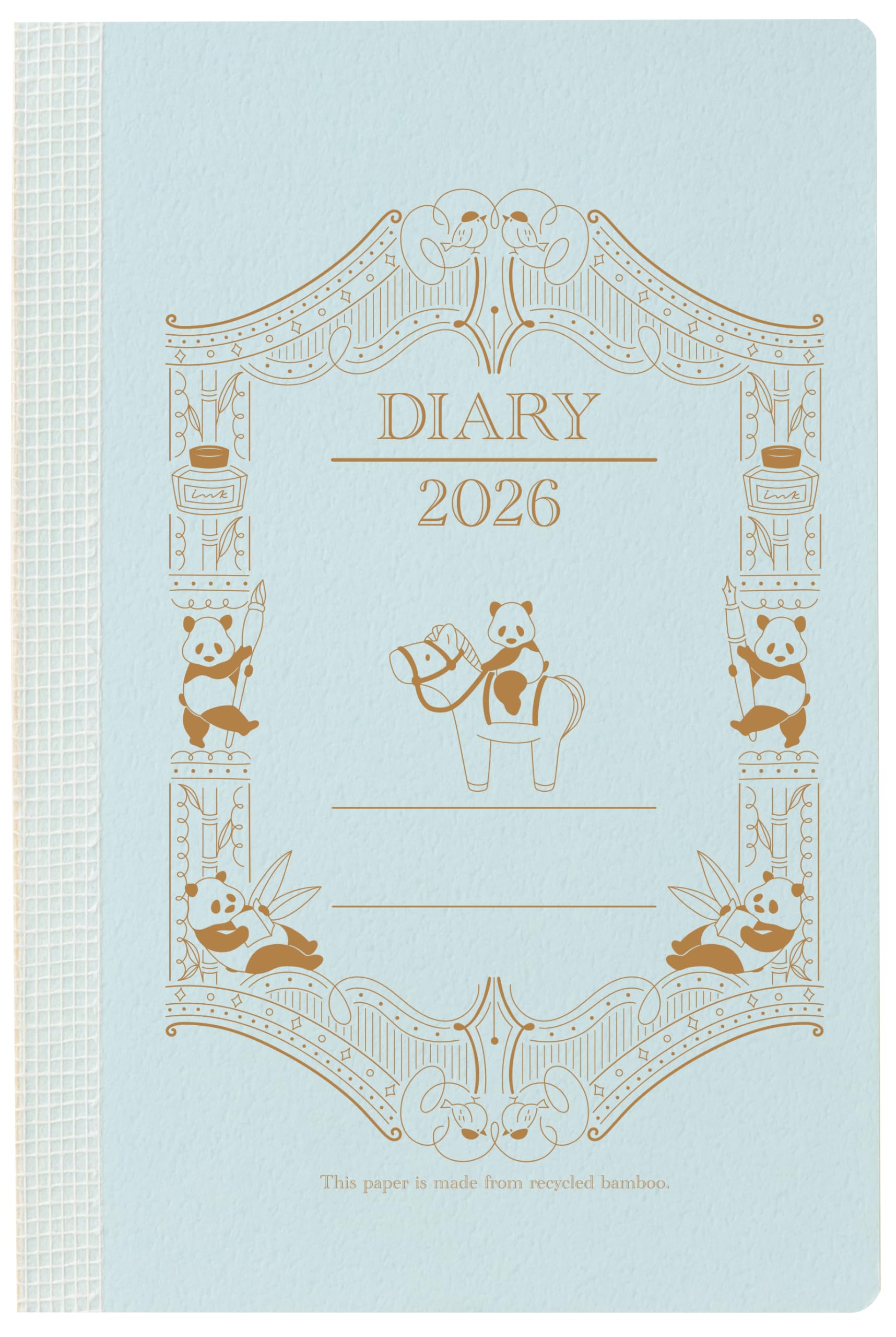 

Raymay Fujii 2026 Bamboo Paper Monthly Pocket December Start Planner, Diary, Block, Size, Blue, RFD26111A, 2025,
