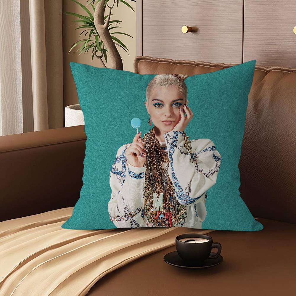 B-BEBE REXHA Actor Singer Cushion Cover Inches Farmhouse Decor Home Throw Pillow Covers For Couch Decorations