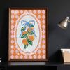 DIY 5D Diamond Painting Kit Orange Fruit Pattern Full Drill Rhinestone Canvas Relaxing Craft for Home Wall Decor and Gift
