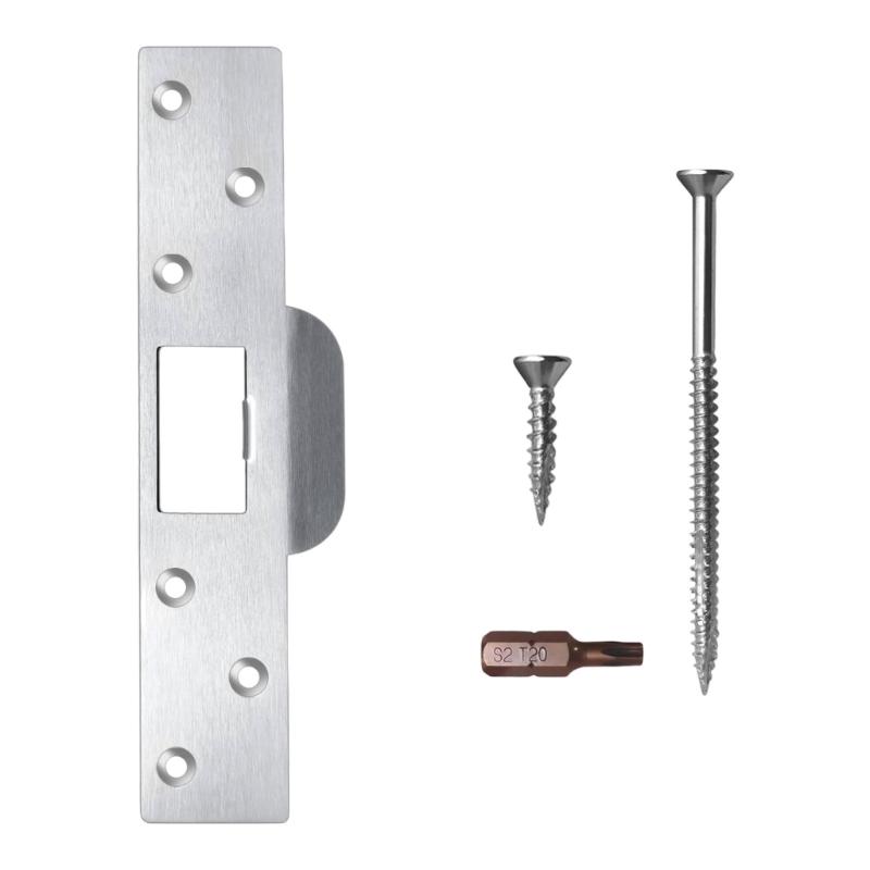 Heavy Type Door Strikes Plate Reinforced Length Covers Worn Slots And Improper Woodwork Repairs Stainless Steel Construction