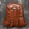 Retro First-Layer Cowhide Men'S Travel Backpack Women'S Leather Computer Backpack Large-Capacity Handbag