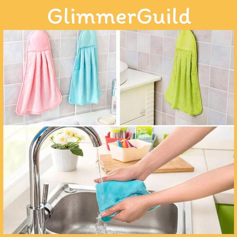 Soft And Absorbent Coral Velvet Hand Towel Perfect For Kitchens And Bathrooms