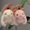 Adorable Faux Mink Fur Rabbit Keychain Plush Doll Pendant - Perfect for Car, Backpack, or Birthday Gift