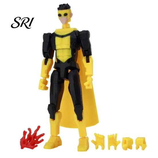 Cartoon Character Model 3D Printed Action Figure with Accessories Posable Articulated Poseable Movable Joints Decoration Collectible Gift for D