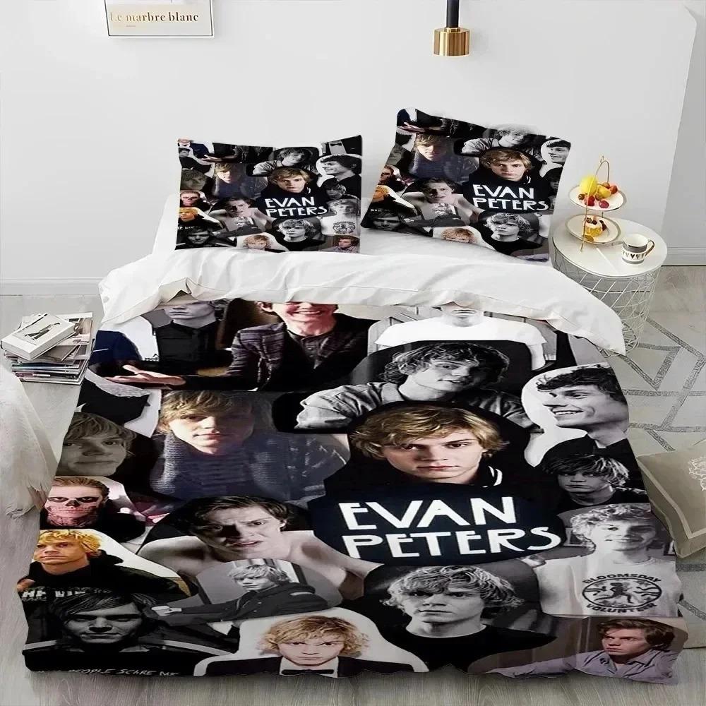 Cute Evan Peters Movie Tv Actor Bedding Set Bedroom Soft Modern Bedspreads Comefortable Duvet Cover Quilt Cover And Pillowcase