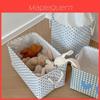 Container Storage Basket With Thick Cotton Linen Eva Handle For Home Organization