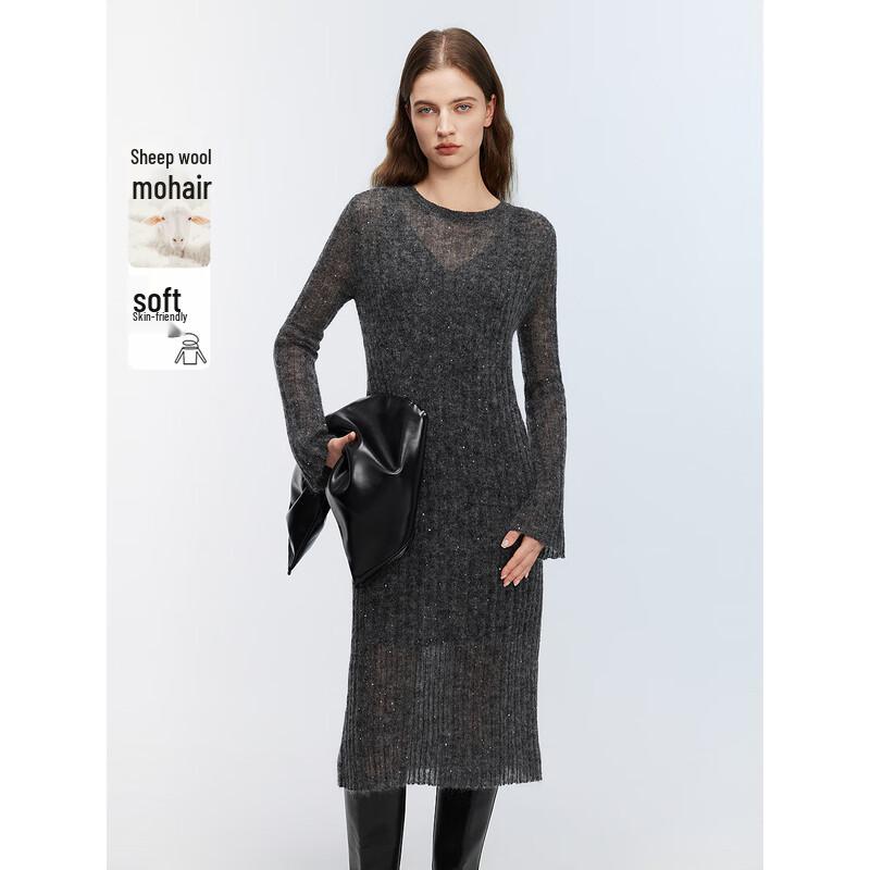 ELLE Elegant Sequin French Dress L