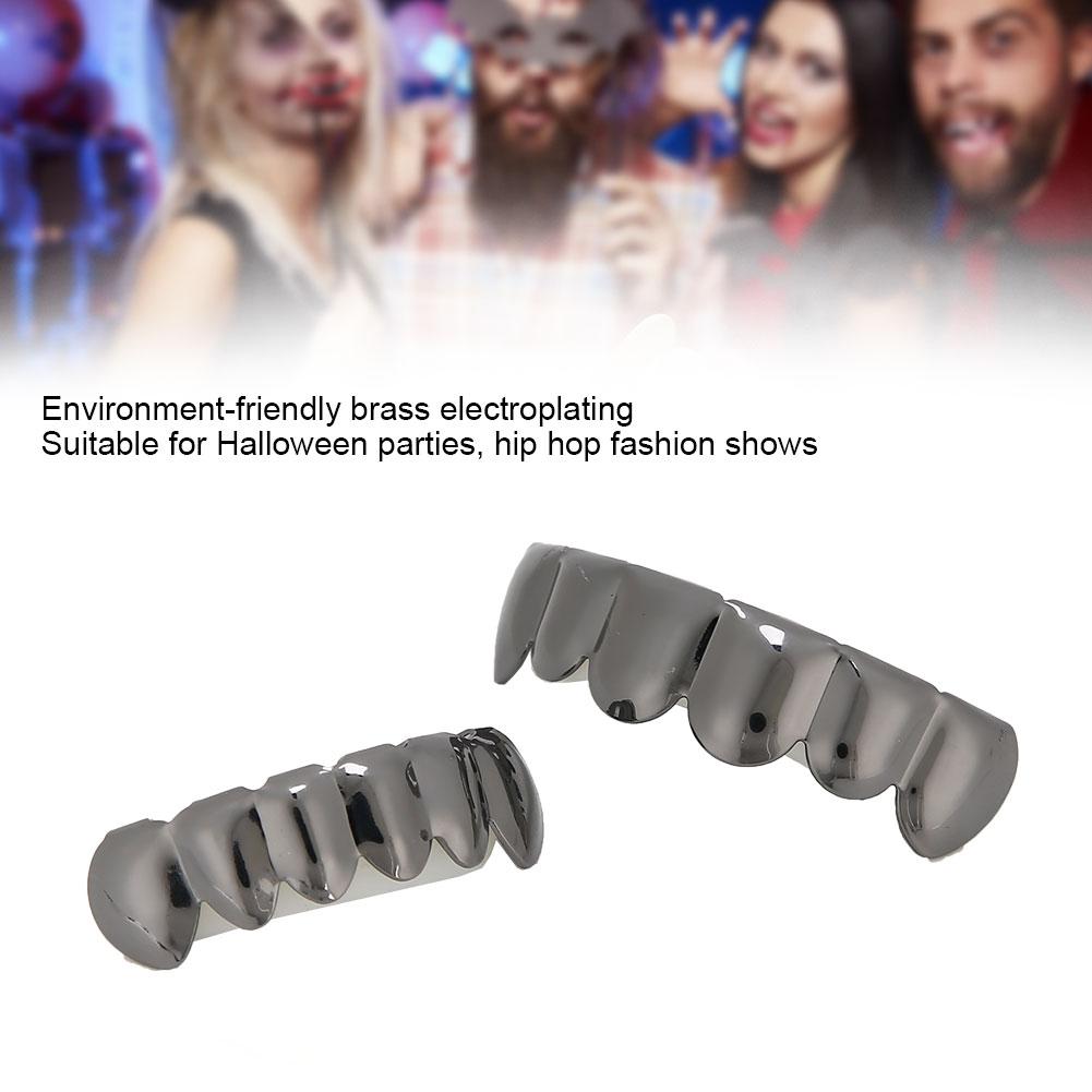 Shiny Teeth Hip Hop Prop Teeth Accessory Decoration for Halloween Party Gift