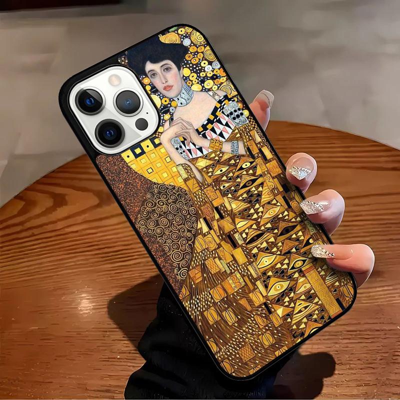 Gustav Klimt Kiss Art Phone Case For iPhone 17 Air 16 15 14 13 12 11 Pro Max Max Plus Bumper Case Cover