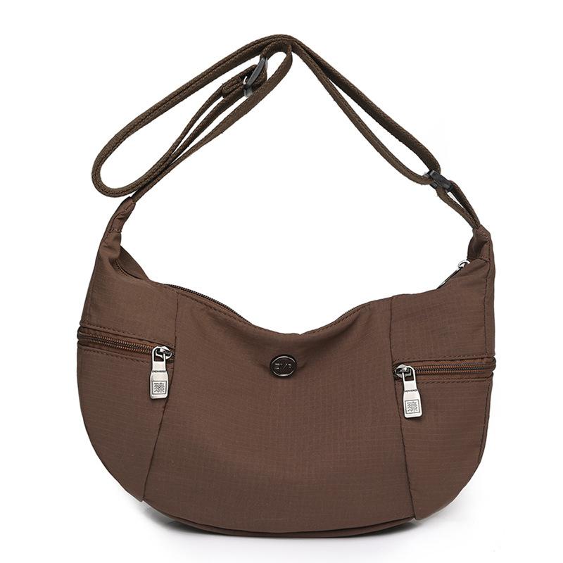 

Сумка через плечо Ультралегкая сумка-хобо Женская многофункциональная сумка для поездок на работу кофейный