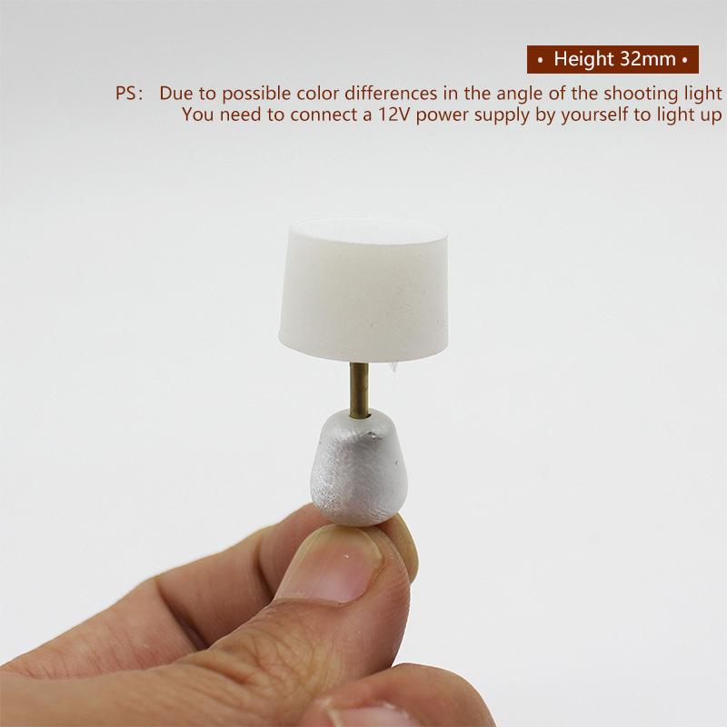 Miniature Desk Lamp Study Model Dollhouse Furniture Decoration Micro Scene Light Ornament 1:12 Dollhouse Pretend Play Toys