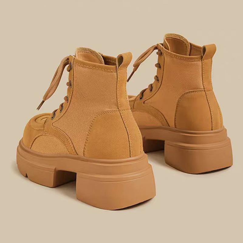 

Flats Platform Women Ankle Boots Lace Up Shoes Designer Casual Women Sport Boots 2025 New Trend Goth Chelsea Botas Mujer 40 имбирный