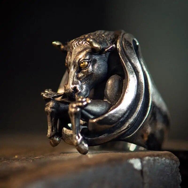 

Ретро Властный Этнический Стиль Огнедышащий Дракон Кольцо Мужское Очарование Открытое Кольцо Панк Мотоциклист Ювелирные Аксессуары