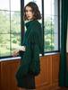 BEAUTELICATE Large Thick Triangle Solid Perfect for or as a Gift for Fall and Emerald Green Women's Scarf, Color, Indoors, Office, Winter,
