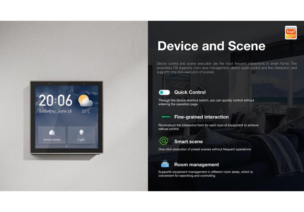 Tuya Smart 4-inch Control Screen with Zigbee Gateway & Alexa Speaker