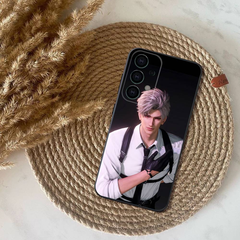 S-Sylus Love and Deep Space Phone Case For Samsung S25,S24,S21,S22,S23,S30,Ultra,S20,Plus,Fe,Lite,Note,10,9,5G Black Cover