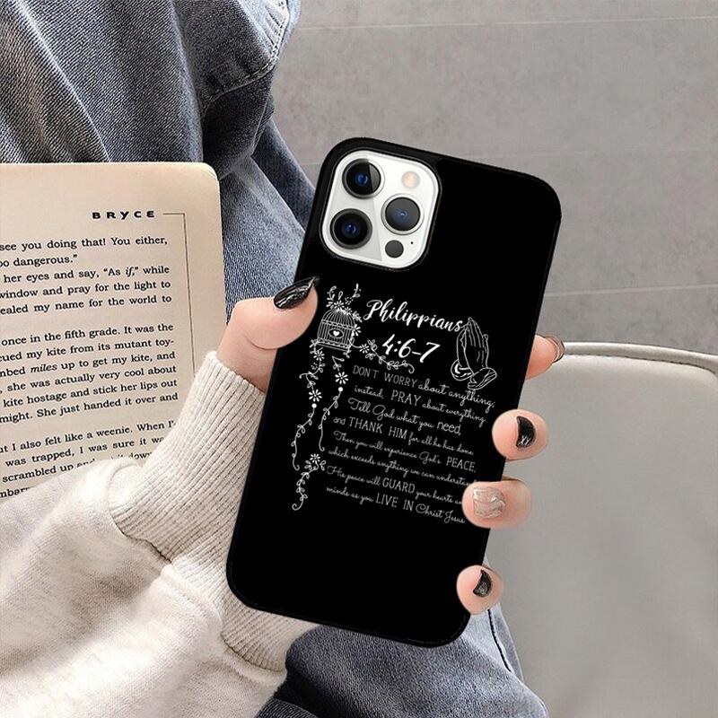Bible Philippians Jesus Christ Phone Case For iPhone 17 Air 16 15 14 plus 11 12 13 Pro Max coque Cover Shell
