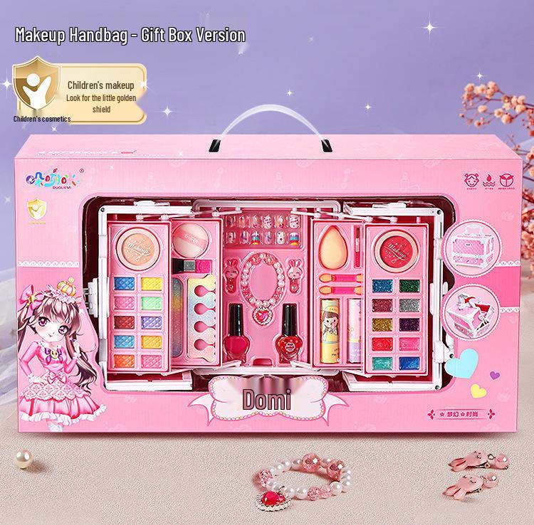 Set de Machiaj de Prințesă pentru Copii Netoxic - Cosmetice pentru Copii și Cadou Lac de Unghii